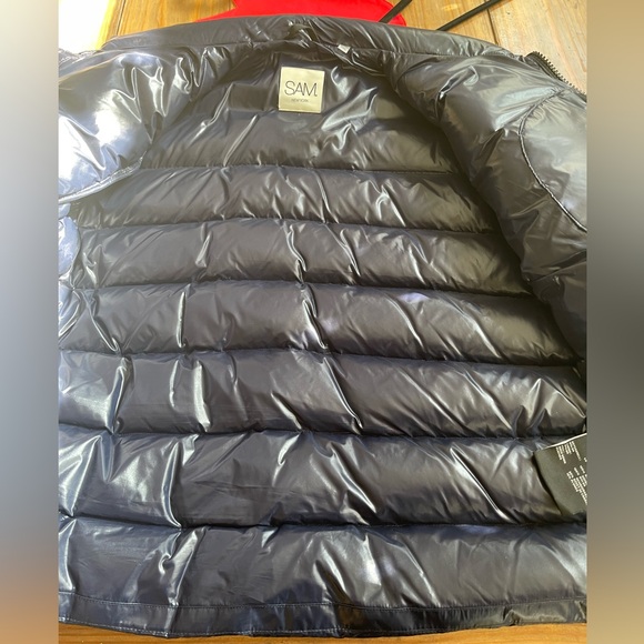 SAM TRAIL THICK DOWN LUXURY JACKET DARK MARINE PTP 26 MENS XXL RETAIL$550 EUC - Picture 7 of 12